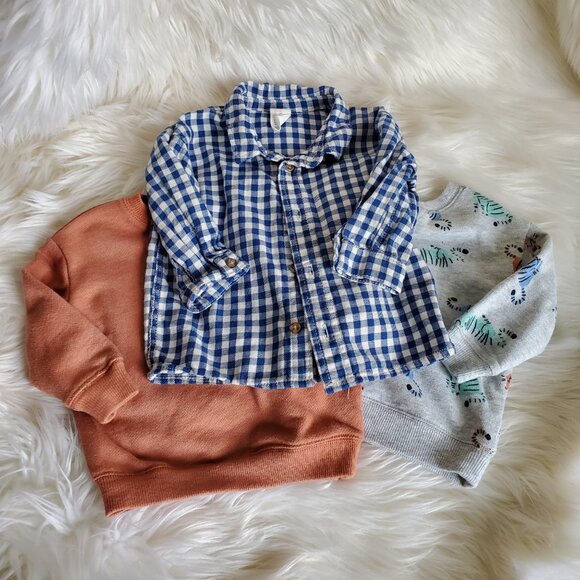 H&M/Jumping Beans Baby Long Sleeve Sweater/Shirt SZ 6M - Picture 6 of 11